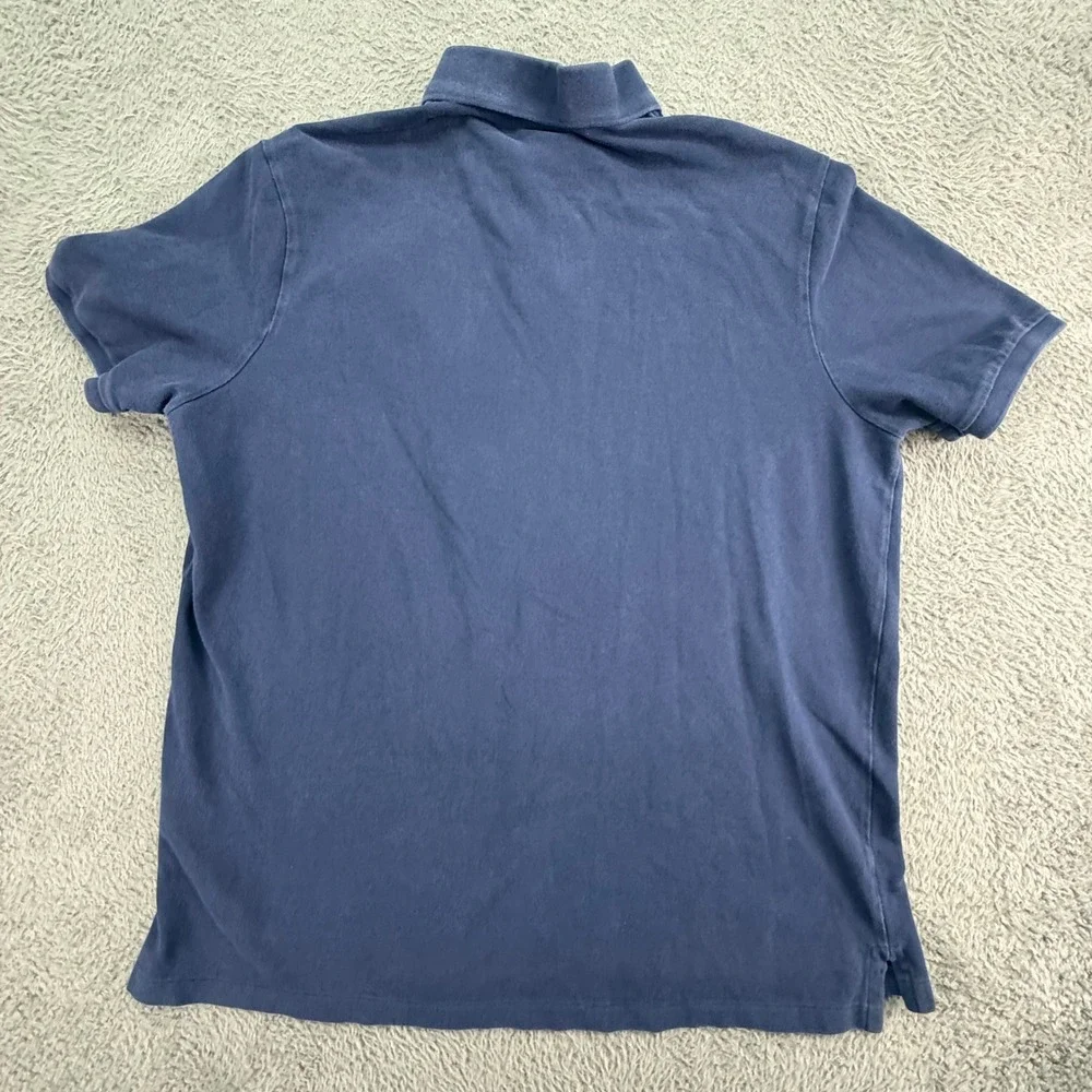 Polo Ralph Lauren Polo Shirt Mens XL Navy Blue Classic Fit‎ Letterman Patch